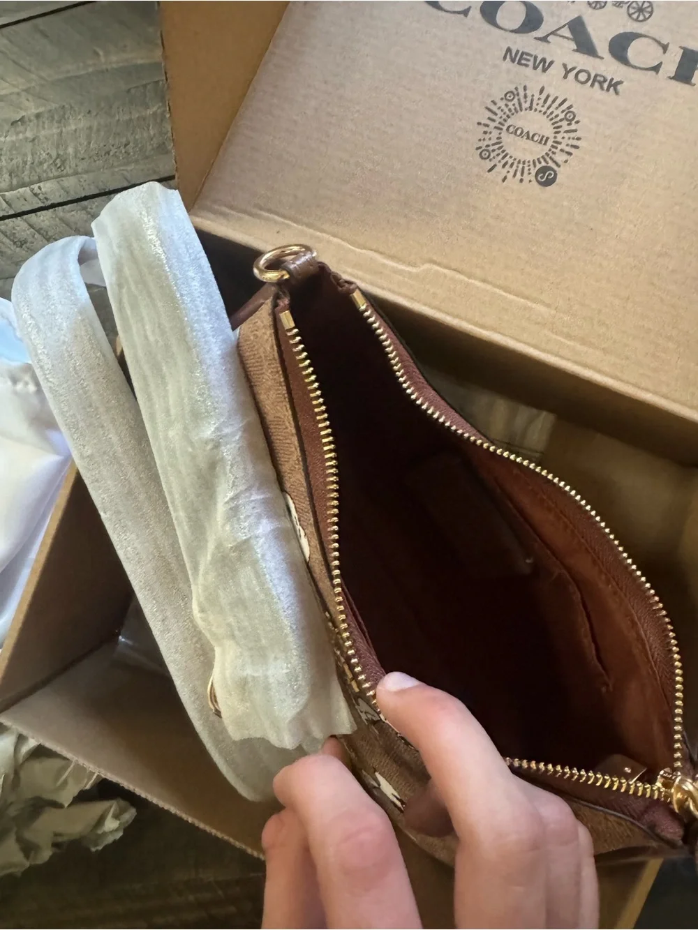 Coach mini wristlet